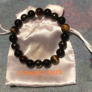 Black and Brown Beaded Bracelet